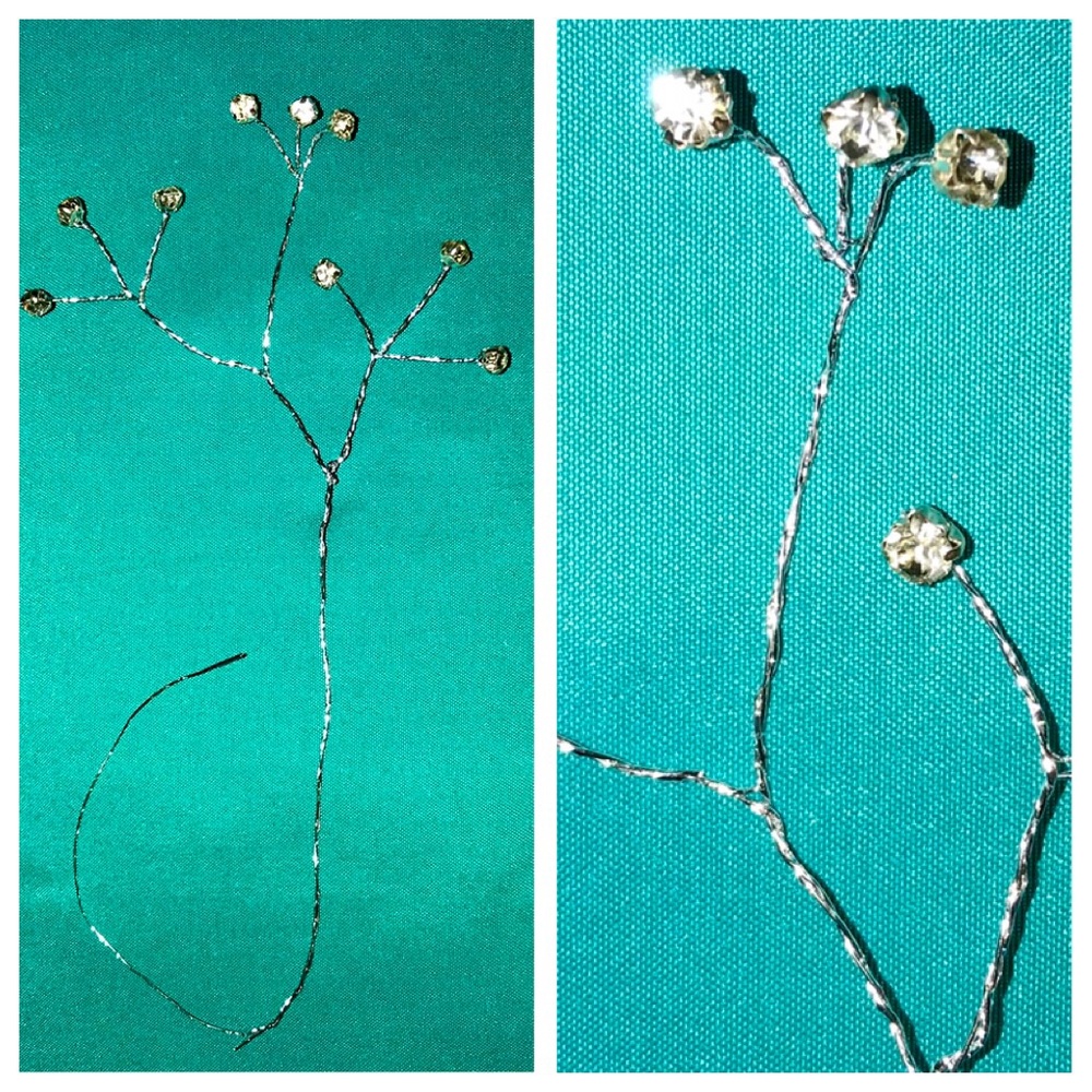 NEW DIAMANTÉ PRONG SET 9  RHINESTONE PICK FLORAL